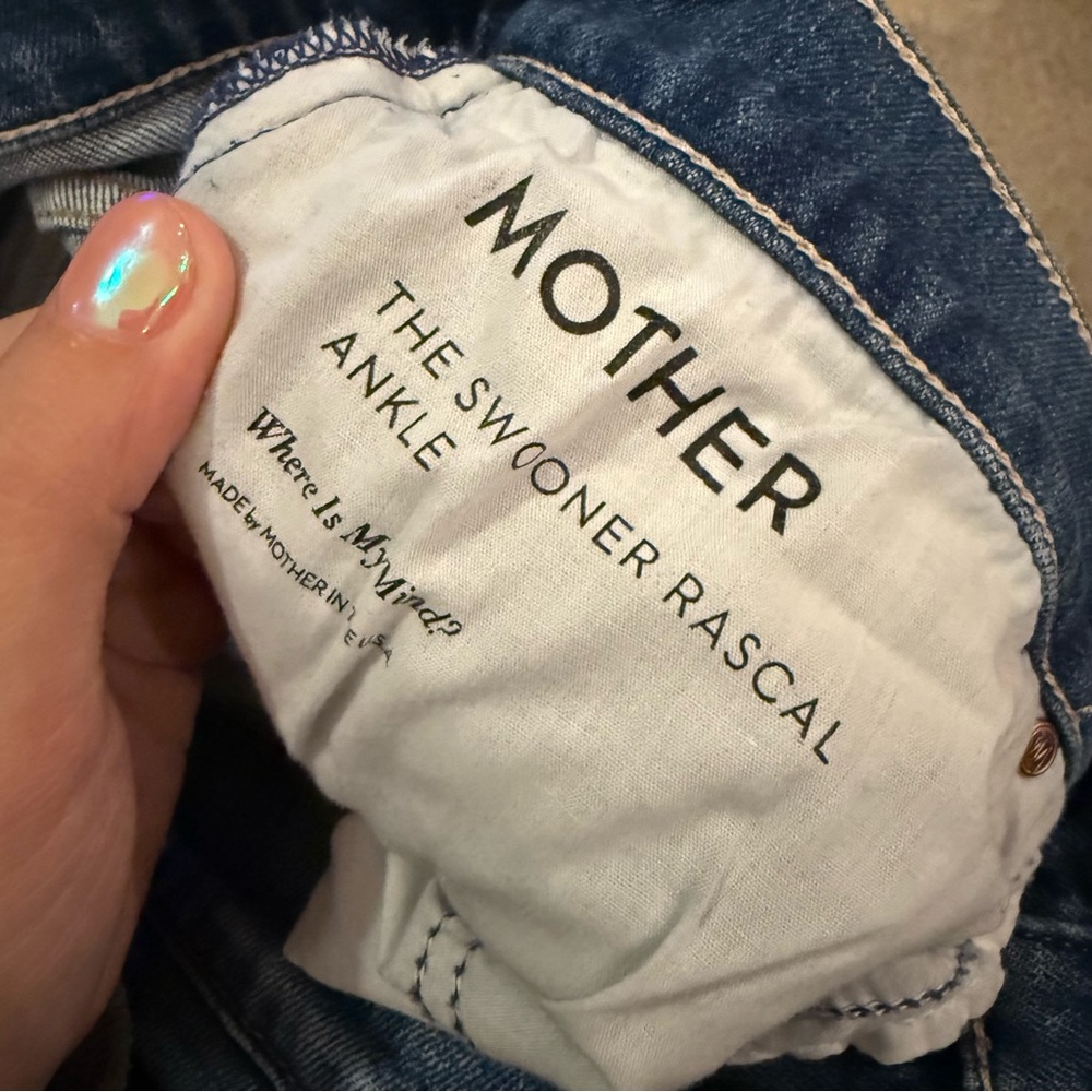 MOTHER The Swooner Rascal Ankle Jeans in Where Is My Mind? Size 34 - Picture 4 of 5